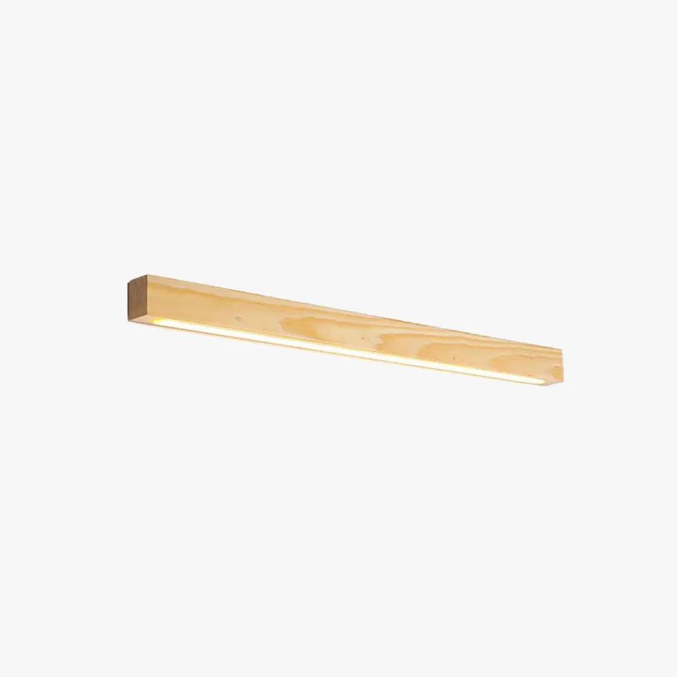 Minimalistische lineaire witte houten wandlamp | boxzora