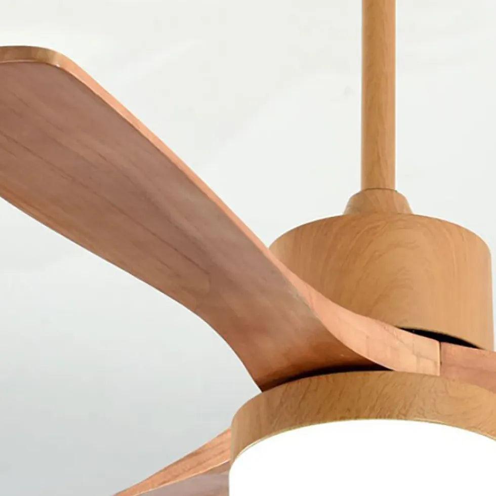 Ventilateur de plafond moderne en bois avec éclairage LED pour salle à manger | boxzora