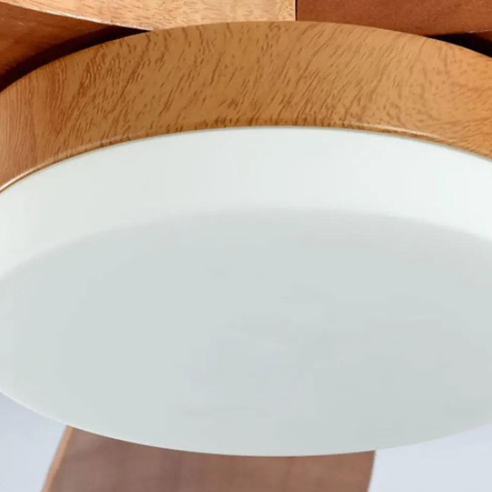 Ventilateur de plafond moderne en bois avec éclairage LED pour salle à manger | boxzora