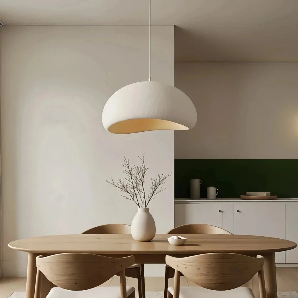 Lámpara colgante nórdica Wabi Sabi regulable para comedor | boxzora