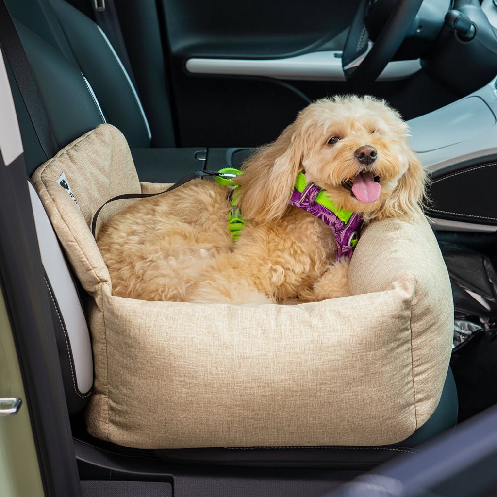 Cuccia da auto per cani di taglia grande PAWDRIVE — Lavabile, con cinghia di sicurezza ancorata e fondo antiscivolo