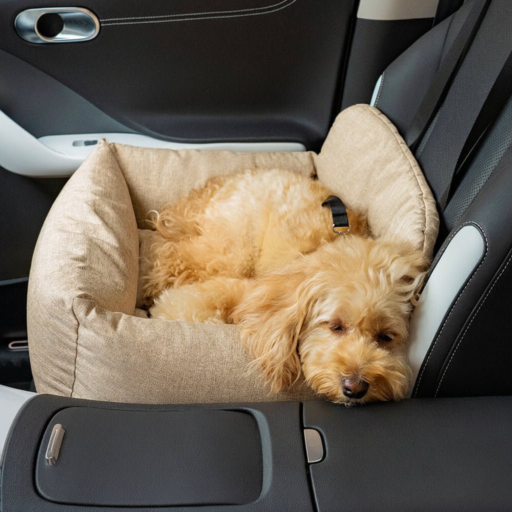 Cuccia da auto per cani di taglia grande PAWDRIVE — Lavabile, con cinghia di sicurezza ancorata e fondo antiscivolo