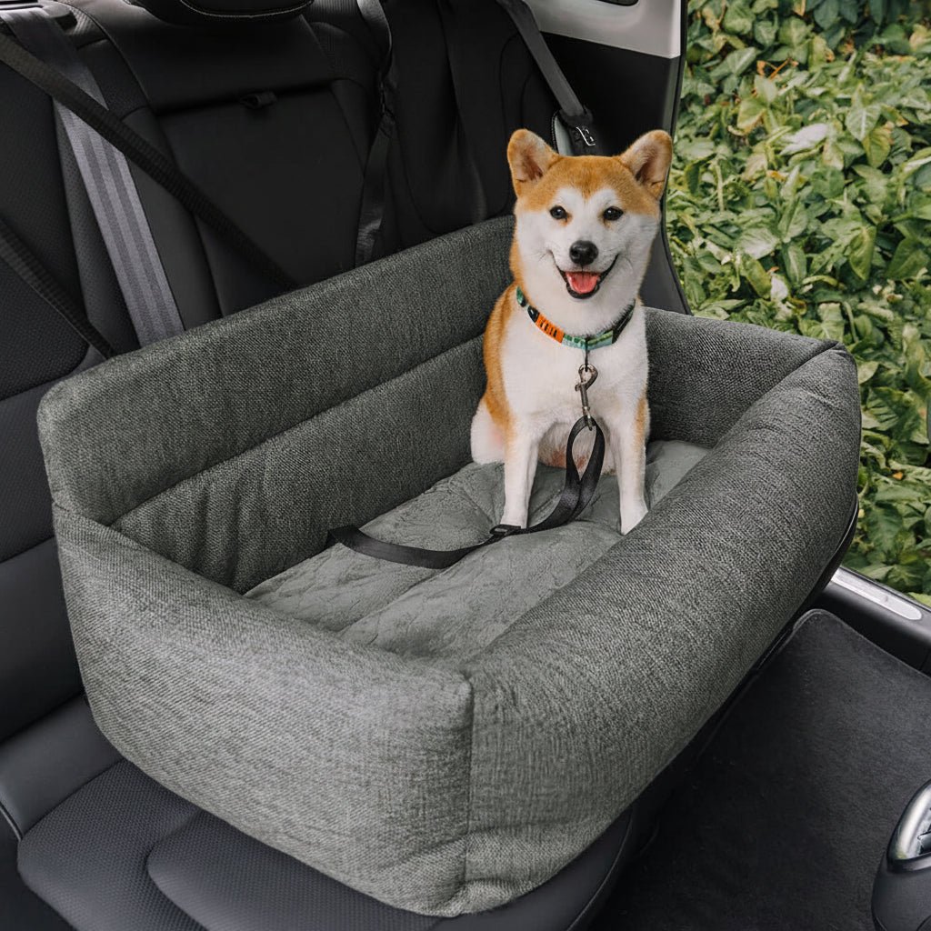 Cuccia da auto per cani di taglia grande PAWDRIVE — Lavabile, con cinghia di sicurezza ancorata e fondo antiscivolo