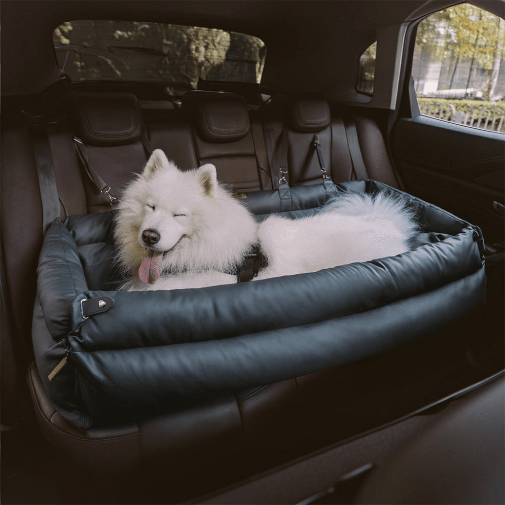 Cuccia-seggiolino auto per cani di taglia grande PAWPRESTIGE — Struttura premium in similpelle