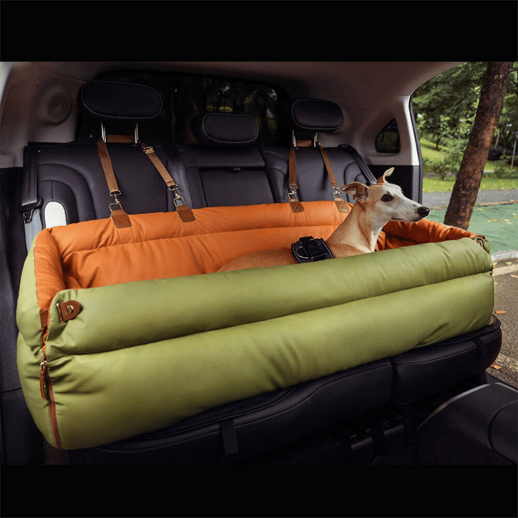 Cuccia-seggiolino auto per cani di taglia grande PAWPRESTIGE — Struttura premium in similpelle