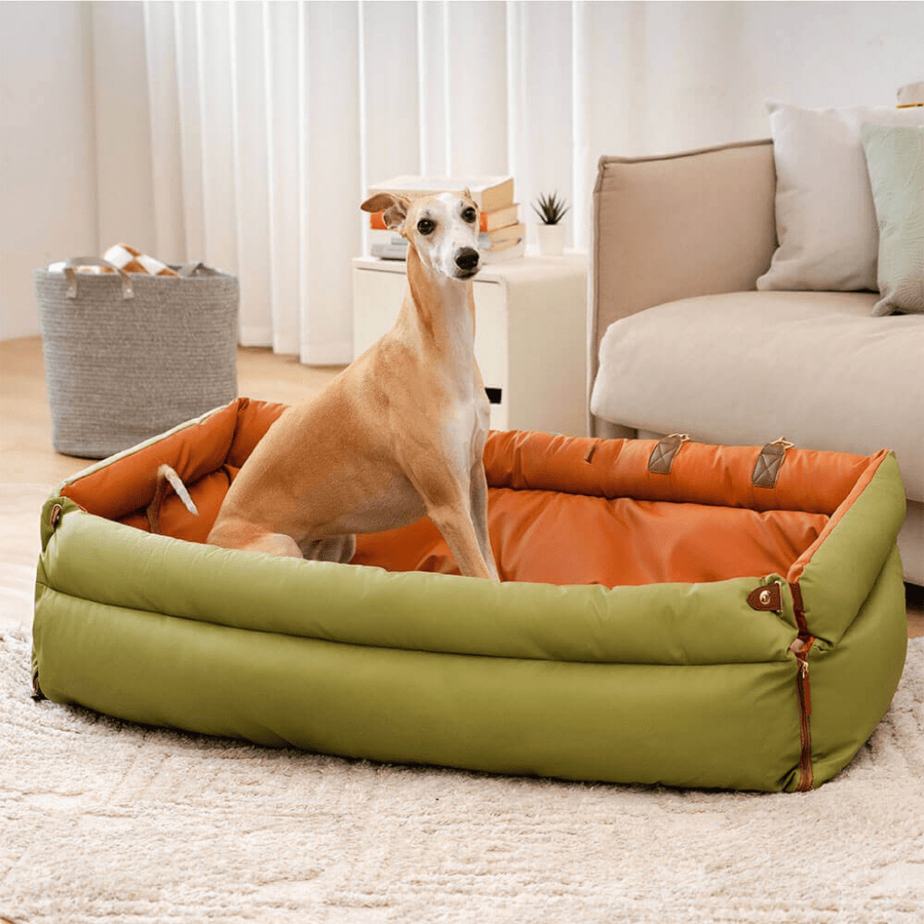 Cuccia-seggiolino auto per cani di taglia grande PAWPRESTIGE — Struttura premium in similpelle