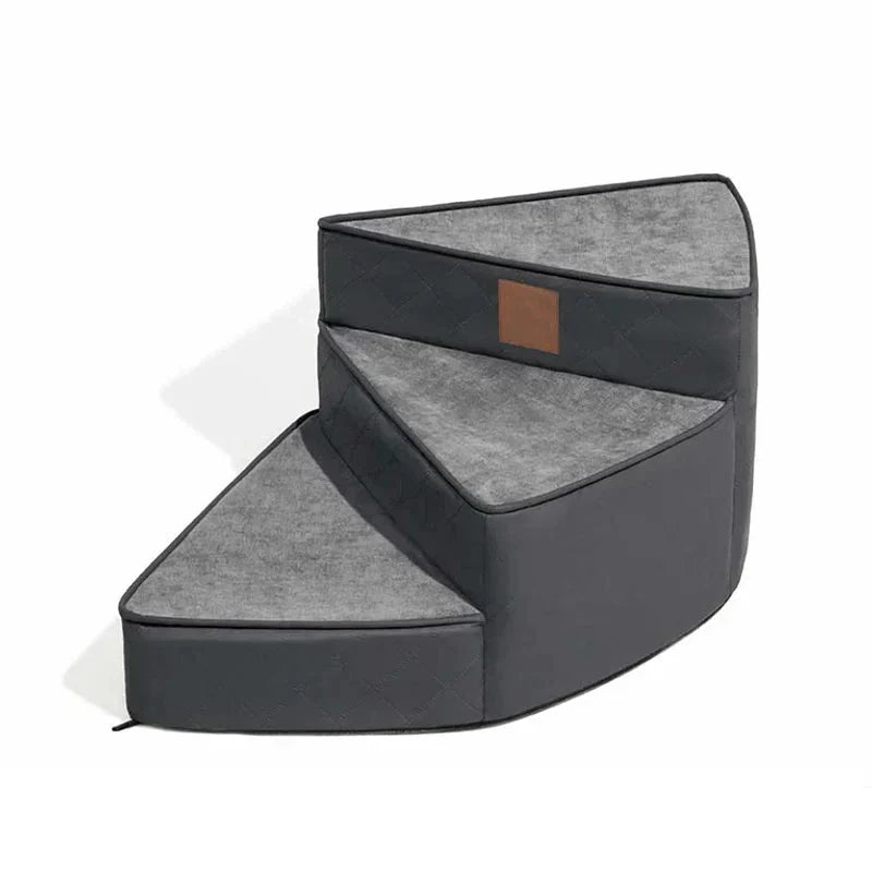 Scaletta per animali a tre gradini Pawstep Elite — Design in similpelle antiscivolo