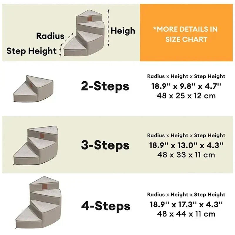 Scaletta per animali a tre gradini Pawstep Elite — Design in similpelle antiscivolo