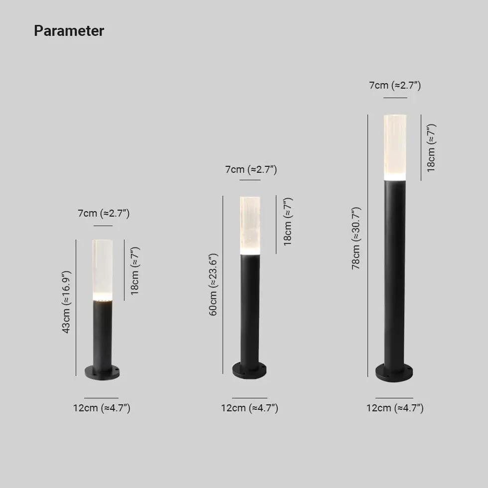 Cilindervormige led-buitenlampen op zonne-energie | boxzora