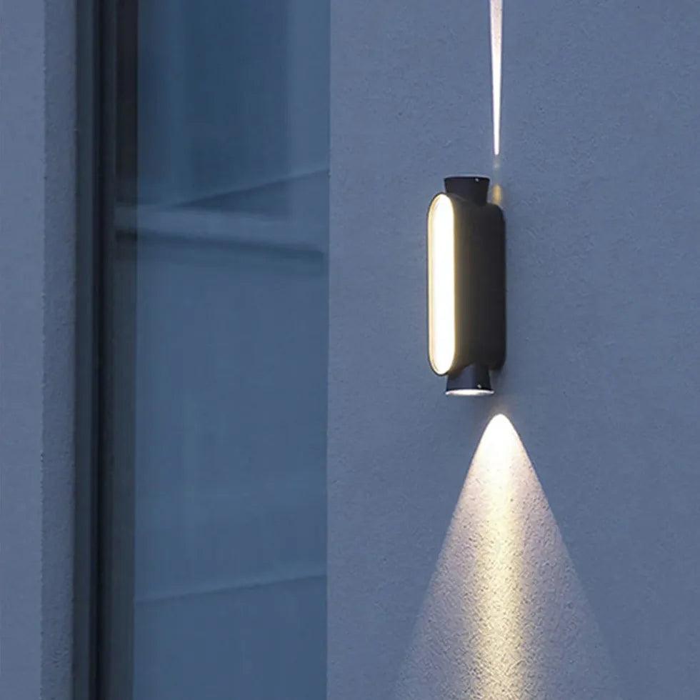 Minimalistische waterdichte buitenwandlampen met lichtbundel naar boven en beneden | boxzora