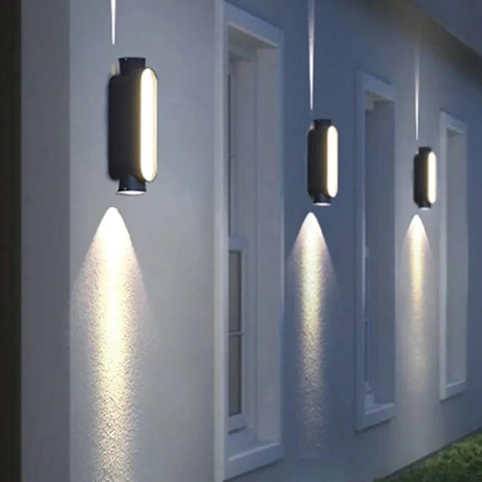 Minimalistische waterdichte buitenwandlampen met lichtbundel naar boven en beneden | boxzora
