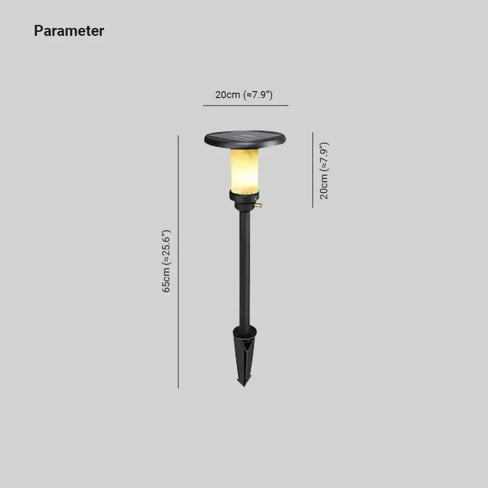Borne lumineuse solaire minimaliste d’extérieur pour pelouse | boxzora