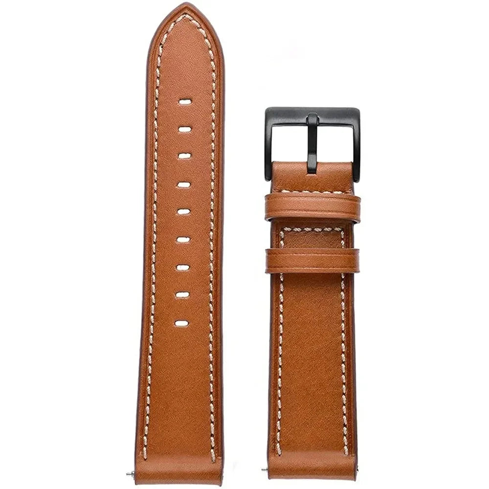 Bracelet connecté Huawei GT 3 2 en cuir - Fermoir à boucle métallique