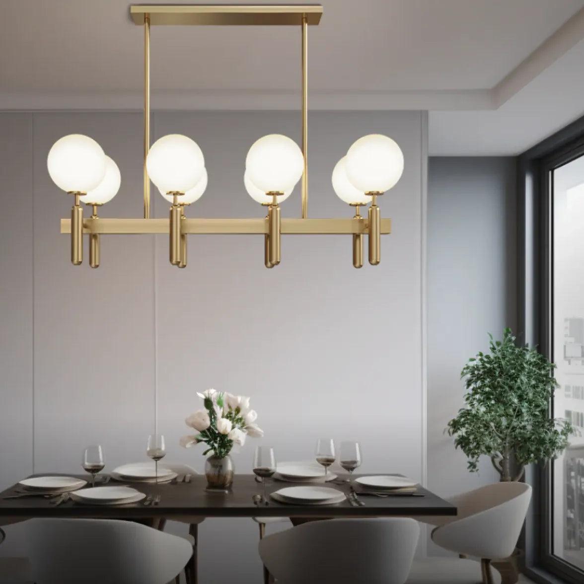 Candelabru auriu luxos pentru sufragerie | boxzora
