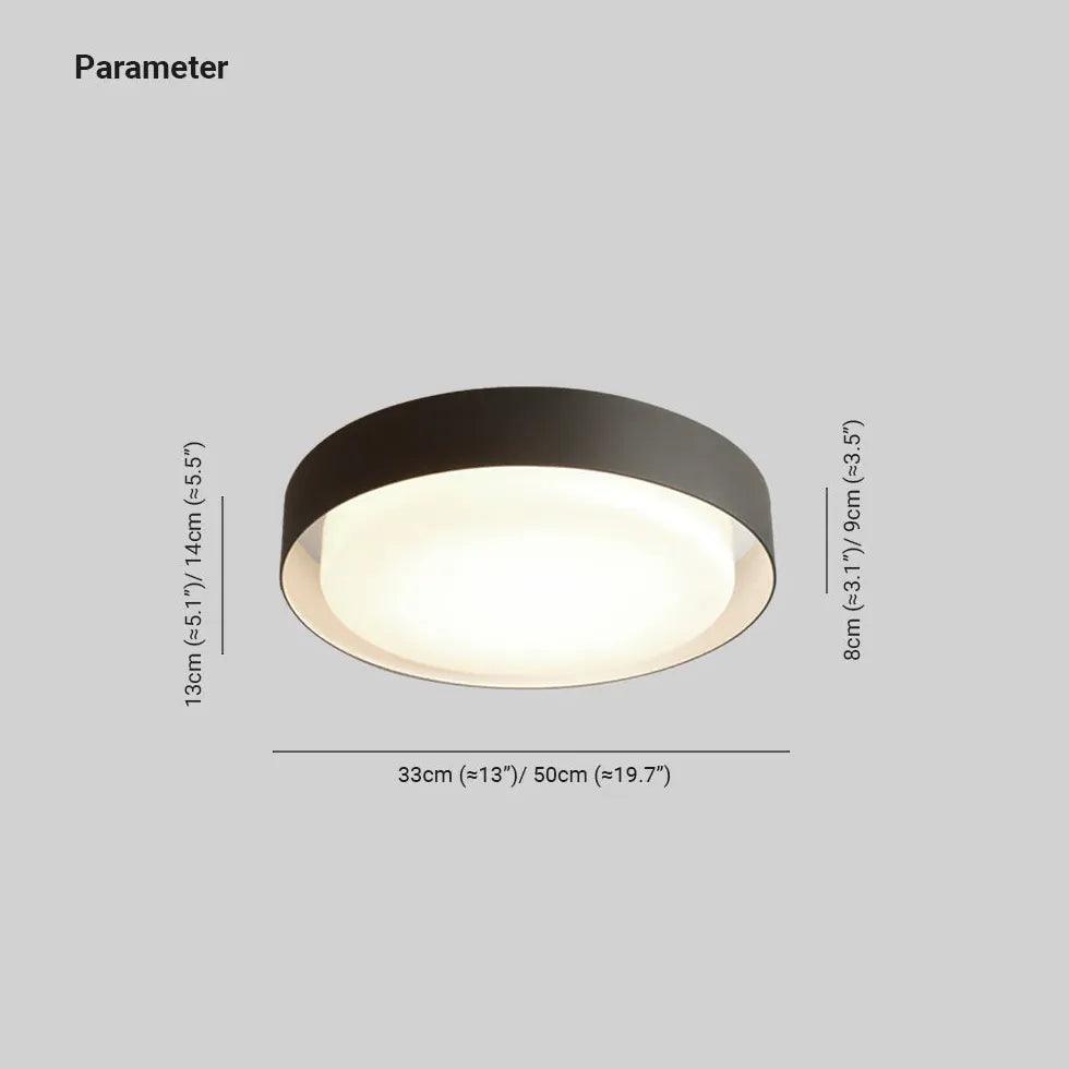 Lámpara de techo LED nórdica de diseño redondo para baño | boxzora