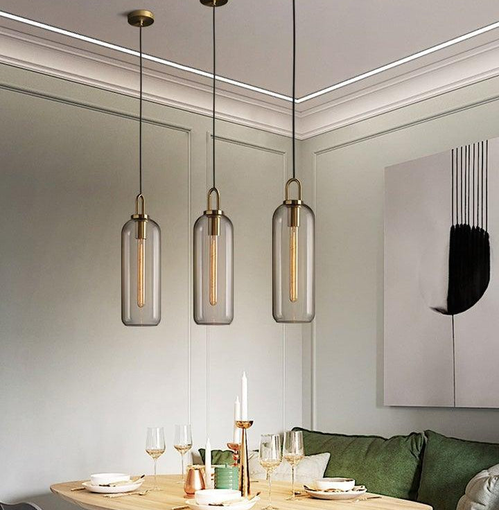 Nordisk pendellampe i klart glas | boxzora