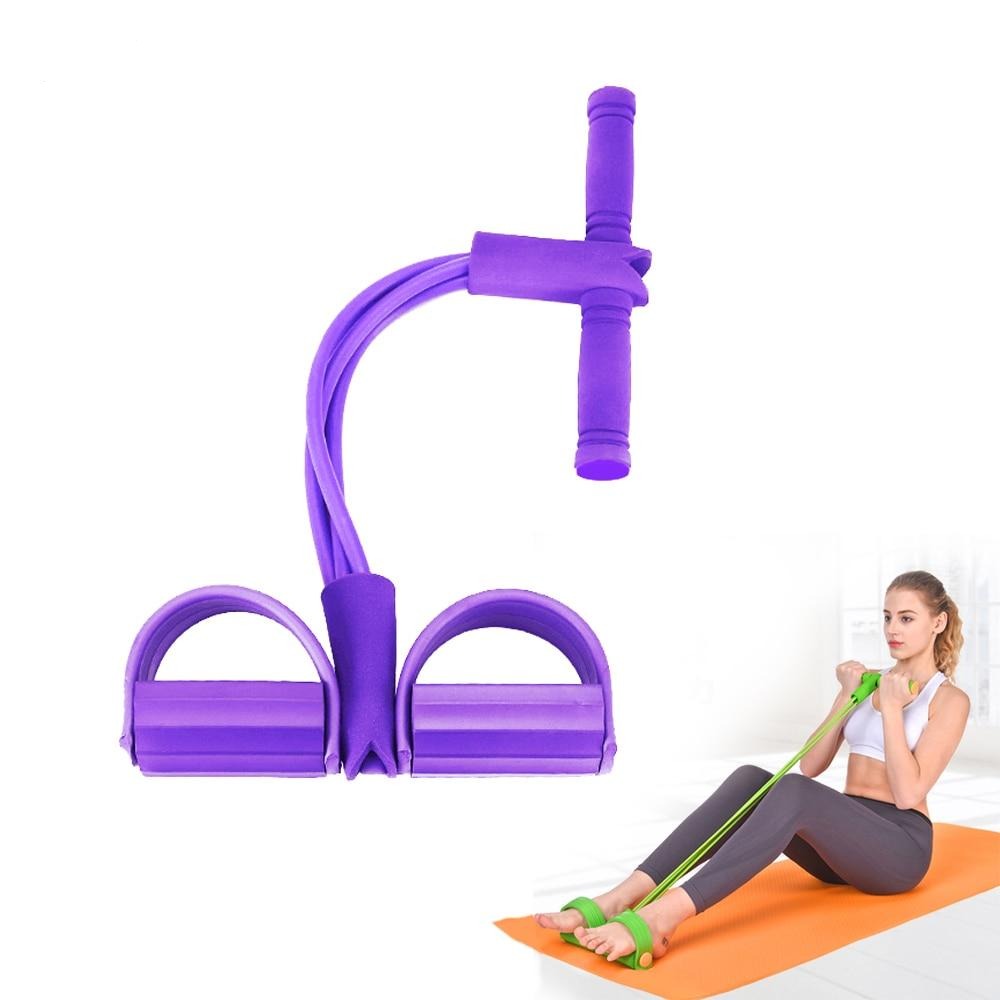 Coseey-fitnessweerstandsband met 4 buizen — trainer met voetpedalen