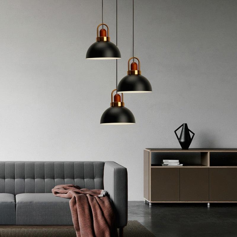 Lámpara LED de techo de madera Nordic Single Macaron | boxzora