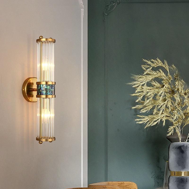 Lampade da parete in vetro di lusso con luce verso l’alto e verso il basso | boxzora