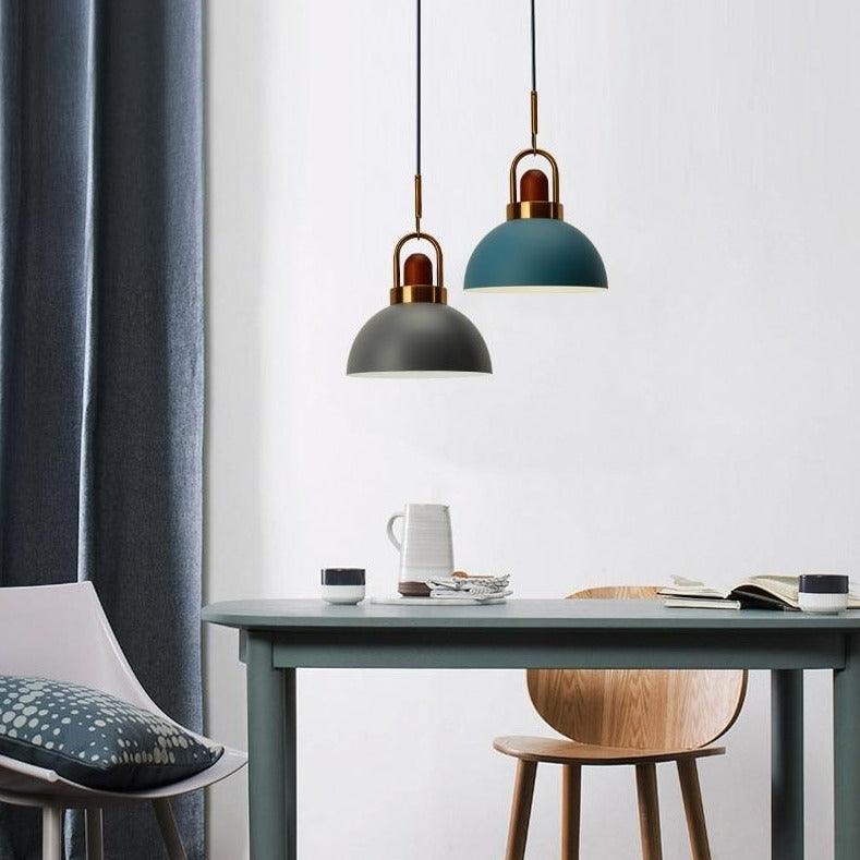 Lámpara LED de techo de madera Nordic Single Macaron | boxzora
