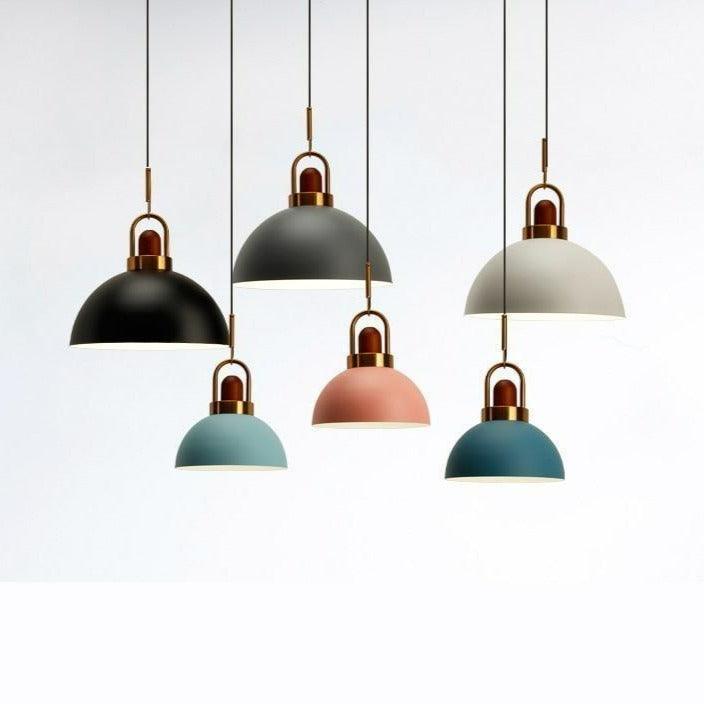 Lámpara LED de techo de madera Nordic Single Macaron | boxzora