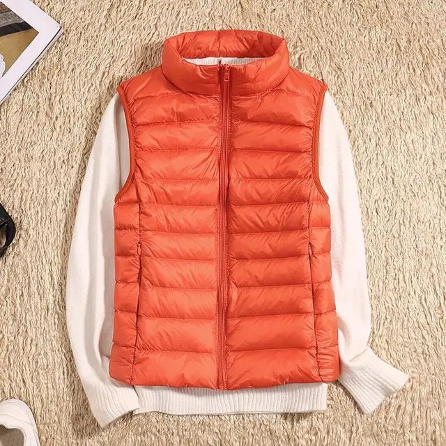 Gilet imbottito leggero dal profilo aderente — Imbottitura trapuntata, dettagli di cucitura strutturati