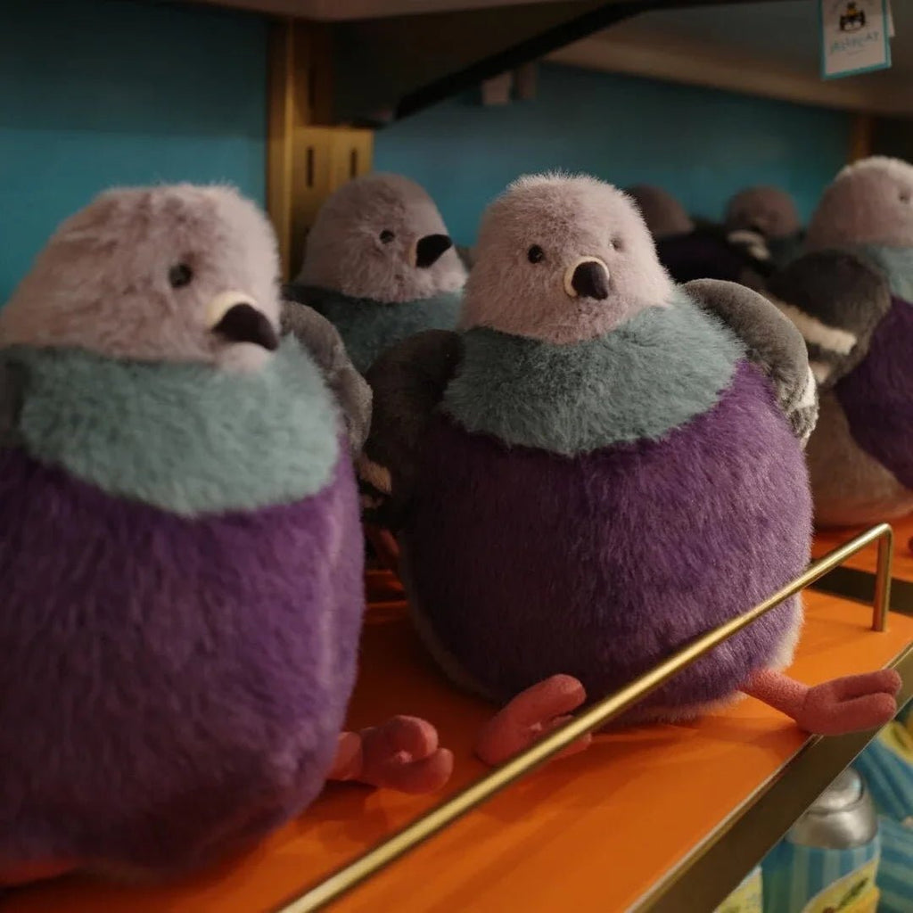 PuffPigeon mjuk duva — kompakt rundad form, mjuk yta