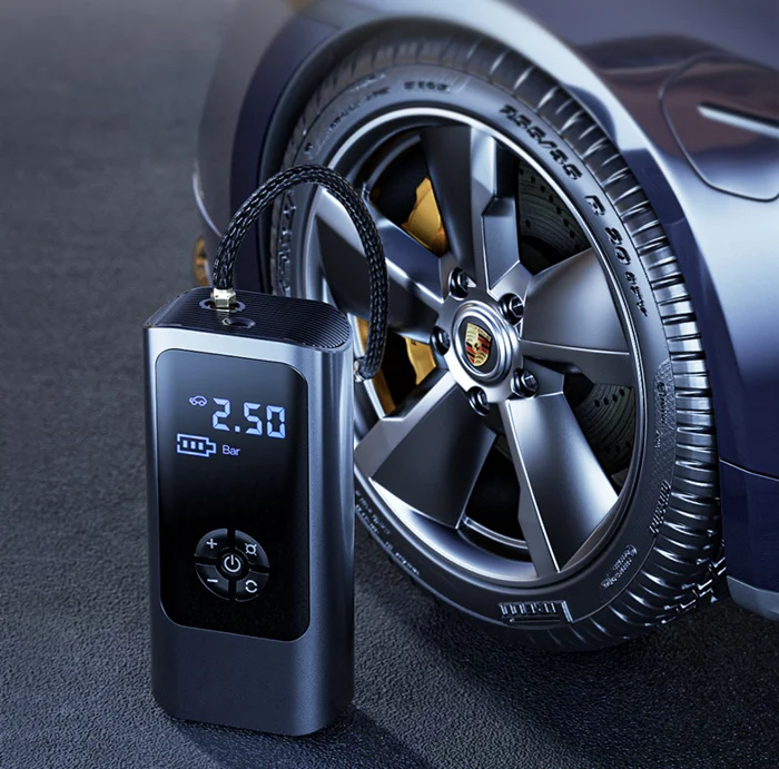 PowerPump Wireless Air Compressor – 150 PSI Tire Inflator, Digital Display, LED Light
