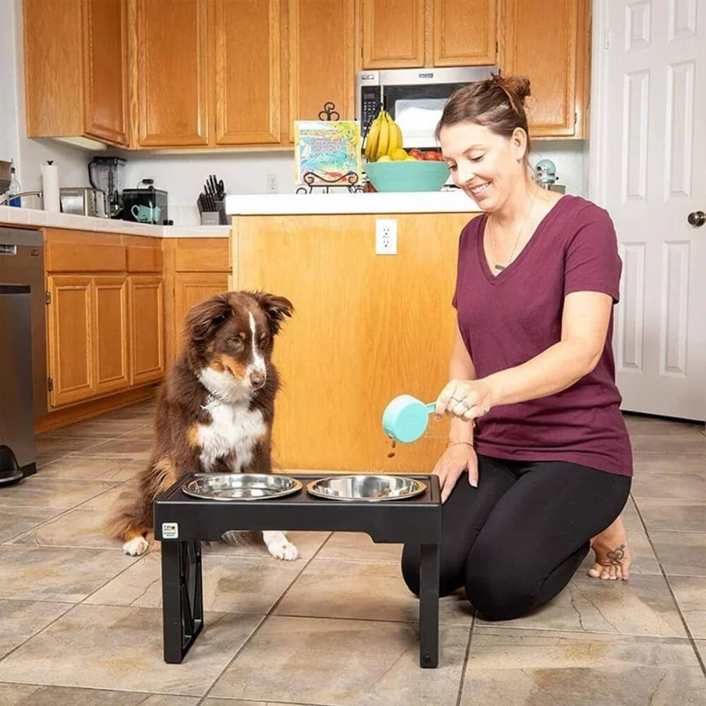 PupLift megemelt kutyatál - ergonomikus emelt állvány, lassú etetést biztosító kialakítás