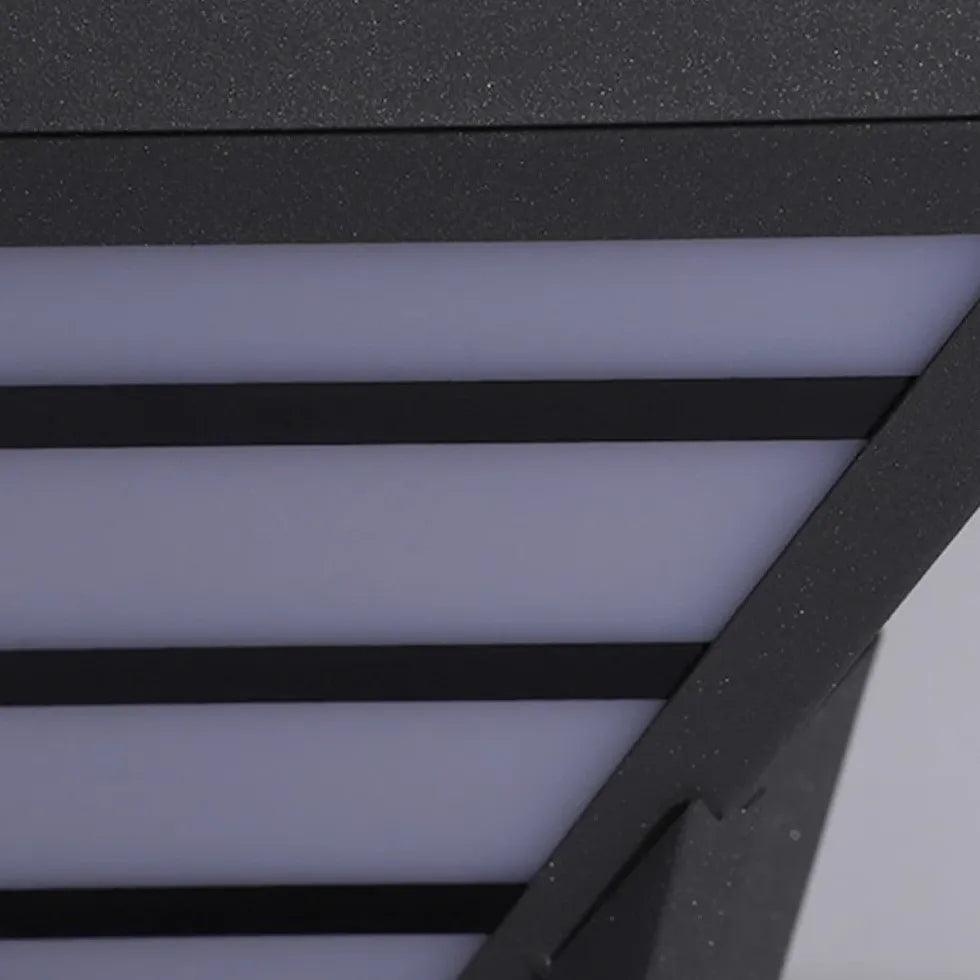 Lampă LED solară tip stâlp pentru exterior, impermeabilă, cu design de diamant | boxzora