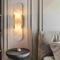 Moderne marmorvegglampe med blendingsbeskyttelse for sengekanten, oval form | boxzora