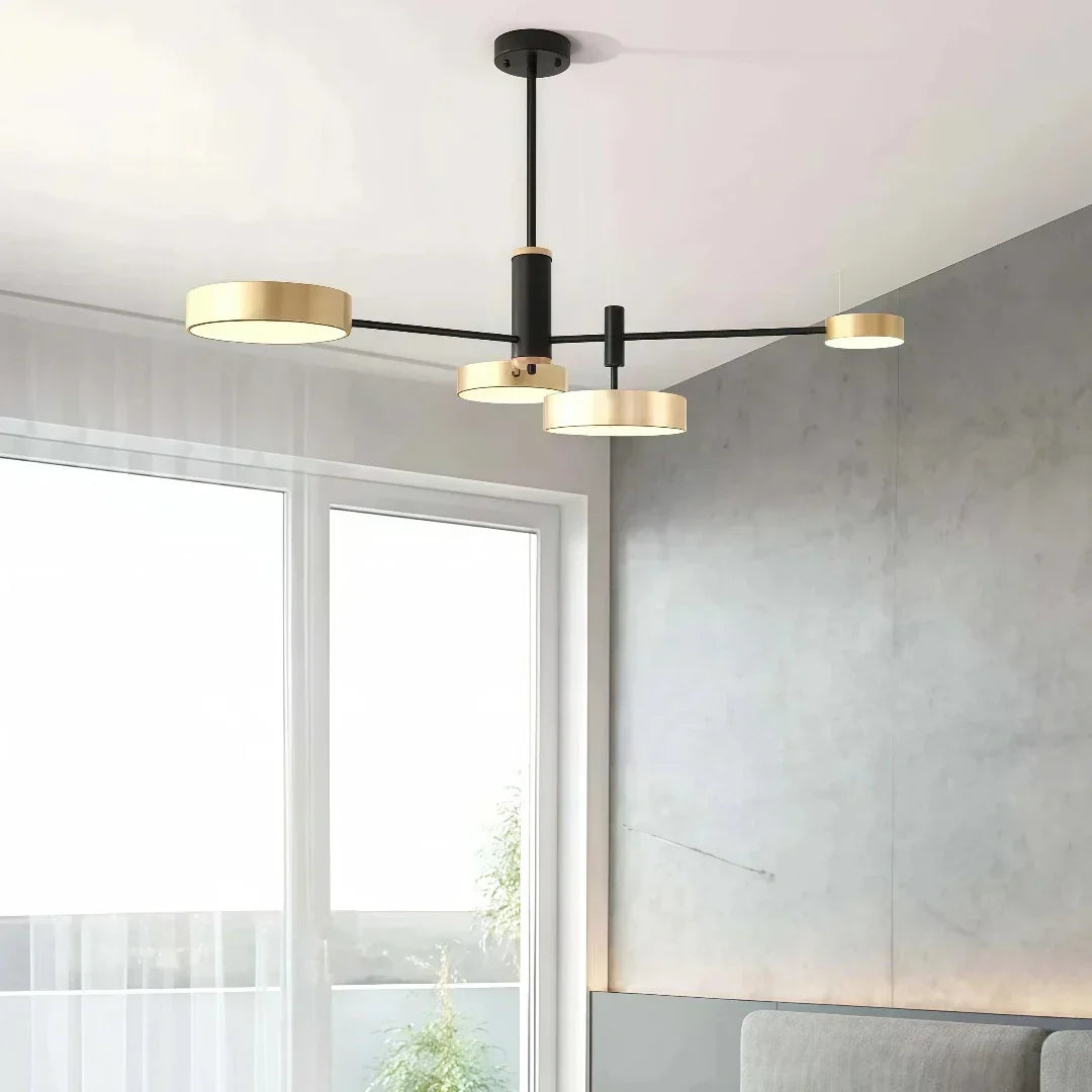 Nordischer dimmbarer LED-Metall-Kronleuchter für das Wohnzimmer | boxzora
