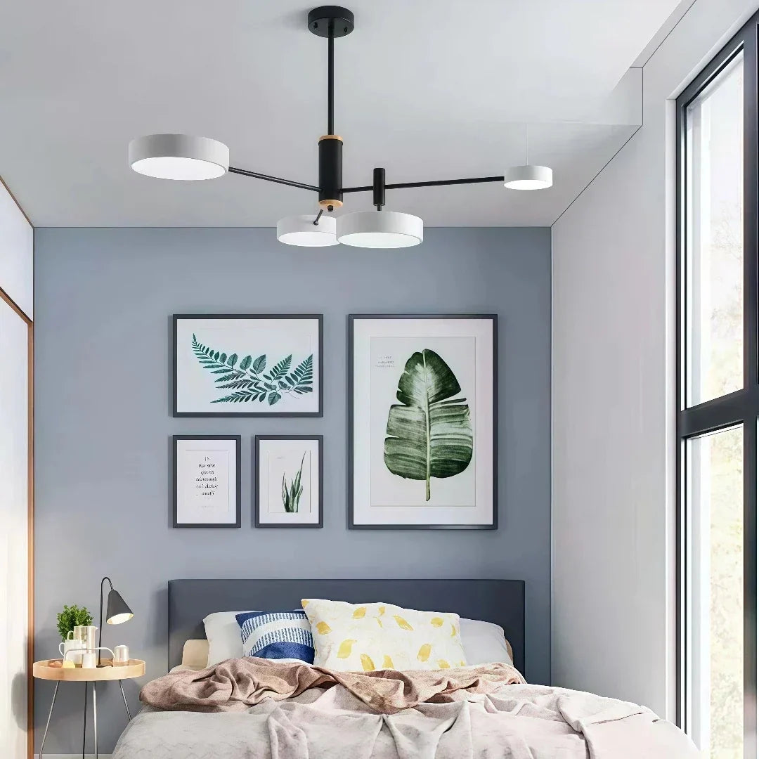 Nordischer dimmbarer LED-Metall-Kronleuchter für das Wohnzimmer | boxzora