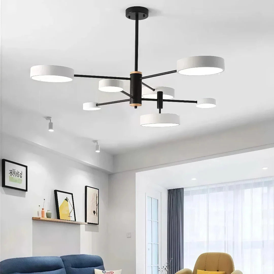Nordischer dimmbarer LED-Metall-Kronleuchter für das Wohnzimmer | boxzora