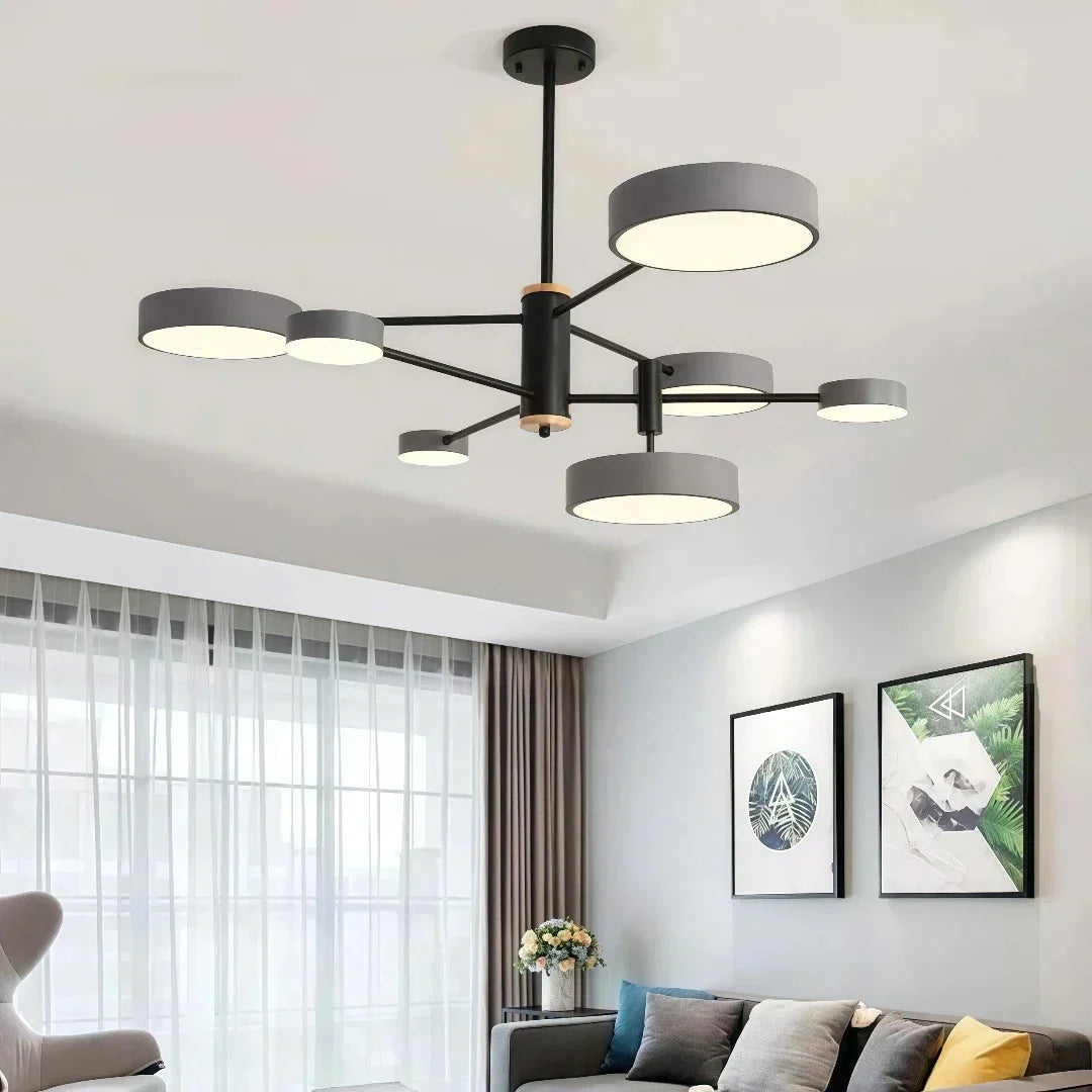 Nordischer dimmbarer LED-Metall-Kronleuchter für das Wohnzimmer | boxzora