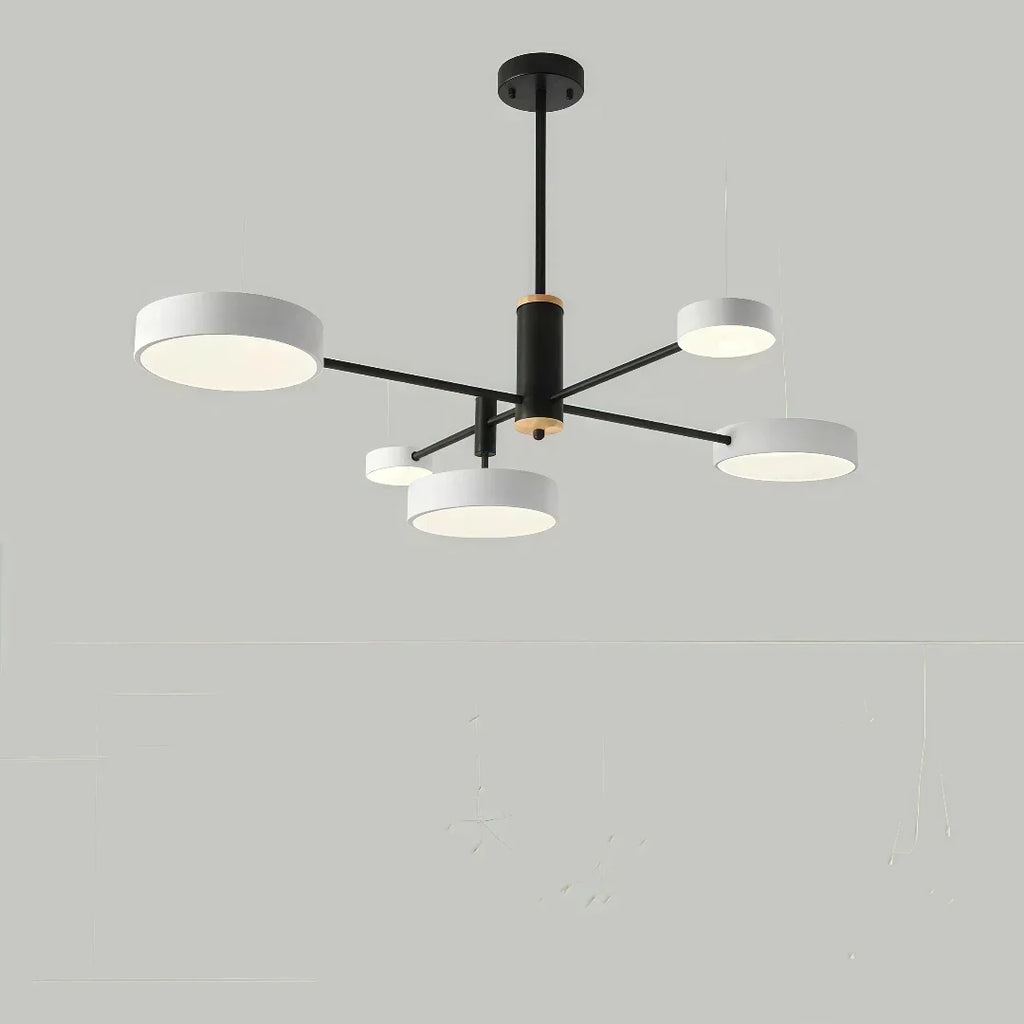 Lámpara de araña nórdica LED metálica y regulable para la sala de estar | boxzora