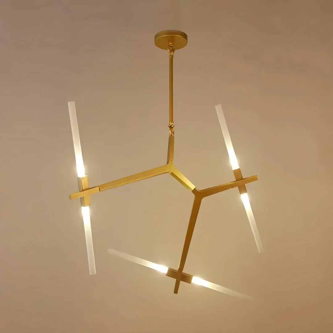 Candelabru modern din sticlă, cu braț reglabil și protecție împotriva orbirii, pentru sufragerie | boxzora