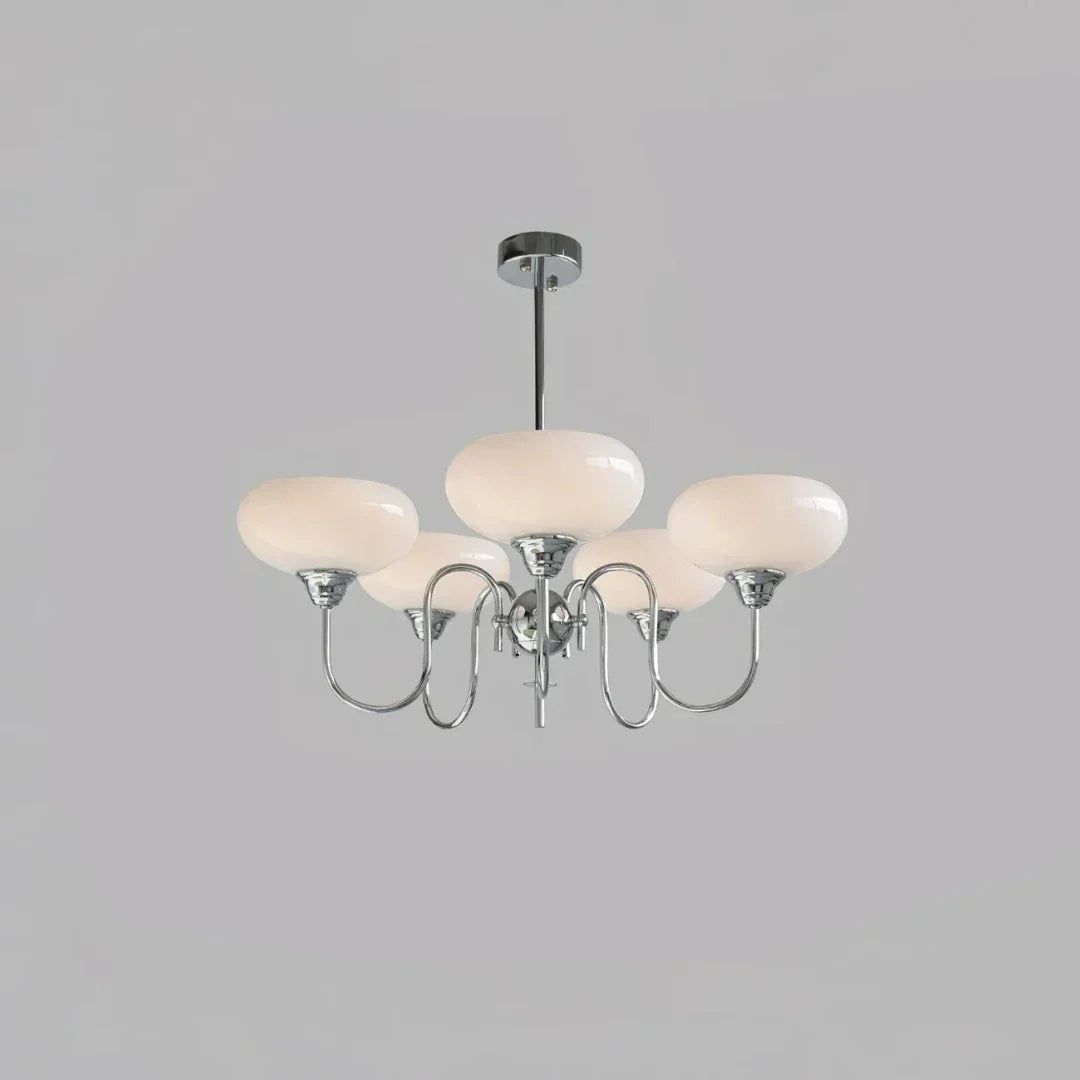 Candelabru din sticlă în culoarea kaki, în stil mid-century, cu intensitate reglabilă, pentru sufragerie | boxzora