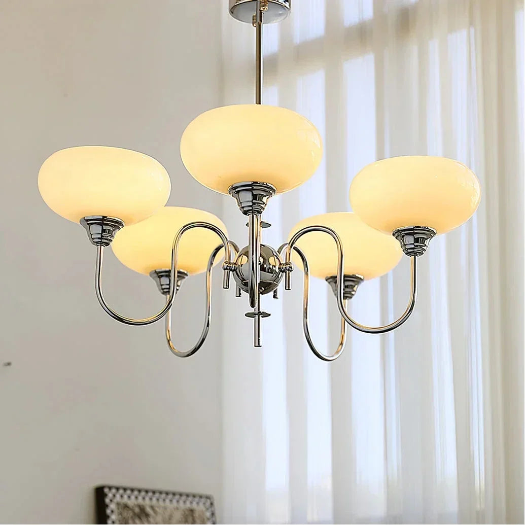 Candelabru din sticlă în culoarea kaki, în stil mid-century, cu intensitate reglabilă, pentru sufragerie | boxzora