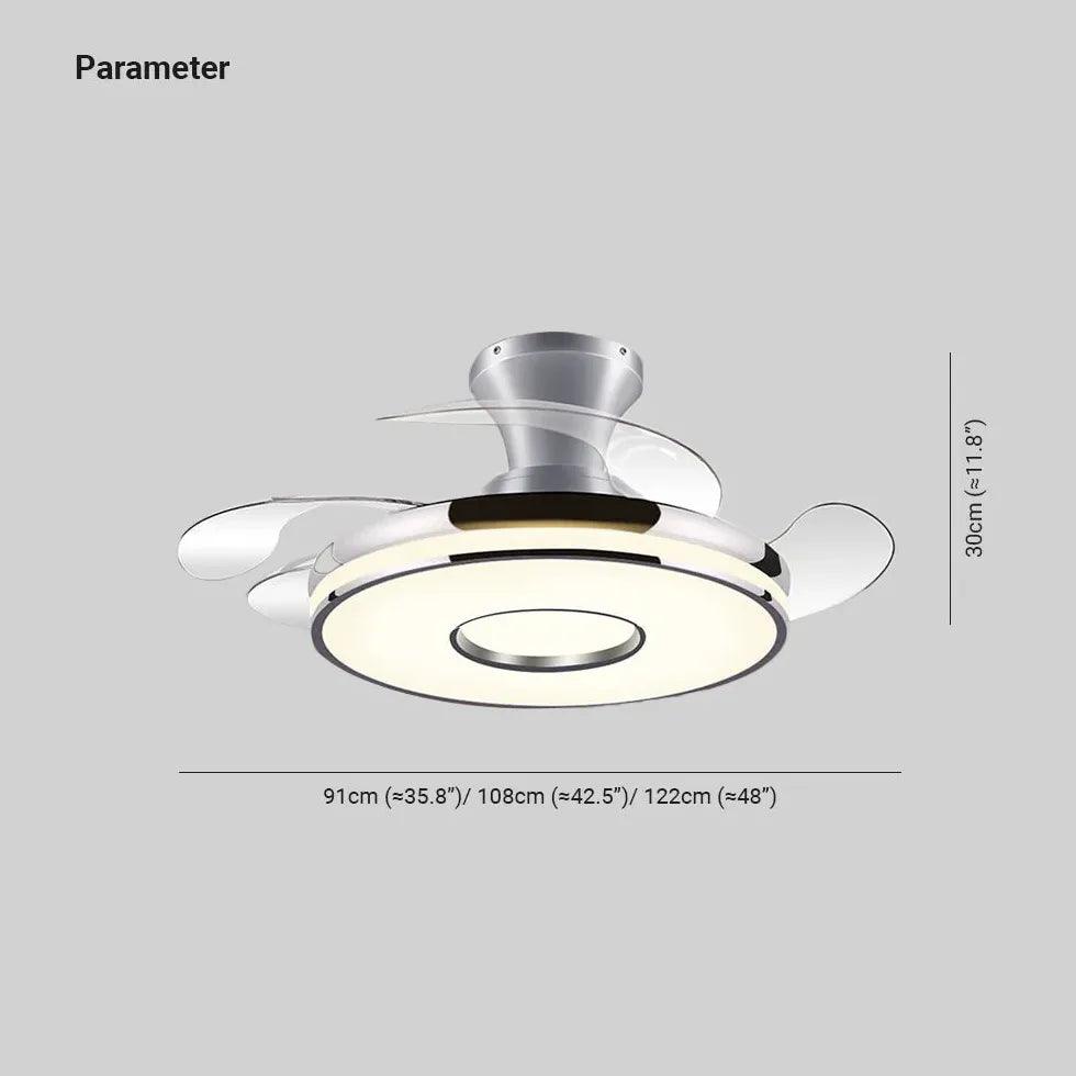 Minimalist Invisible Variable Fan Bedroom Ceiling Light | boxzora