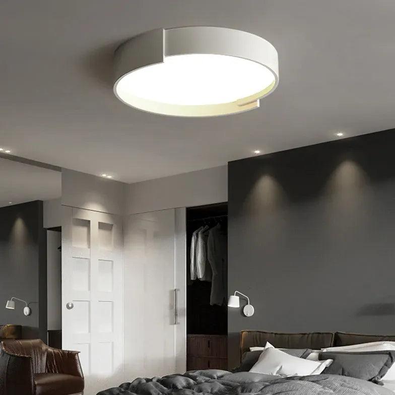 Moderne rund LED-loftlampe i cremefarve | boxzora