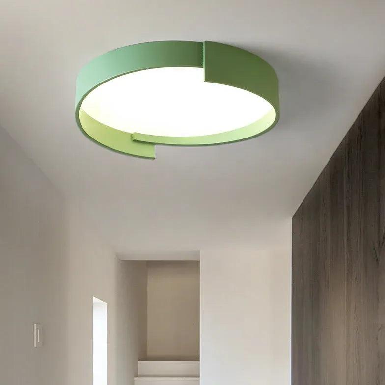 Moderne rund LED-loftlampe i cremefarve | boxzora