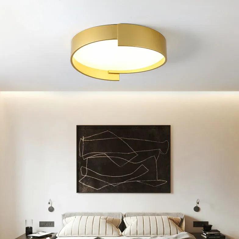 Moderne rund LED-loftlampe i cremefarve | boxzora