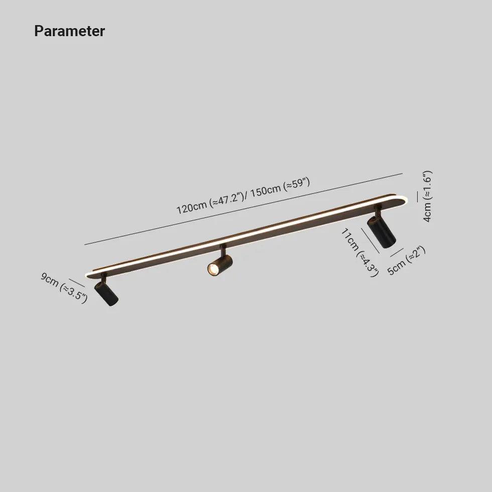 Minimalistisk lineær LED-taklampe til stuen | boxzora