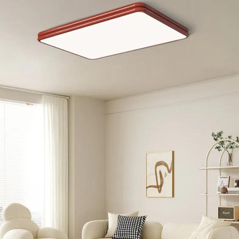 Cremefarvede LED-loftlamper med øjenbeskyttelse til stuen | boxzora