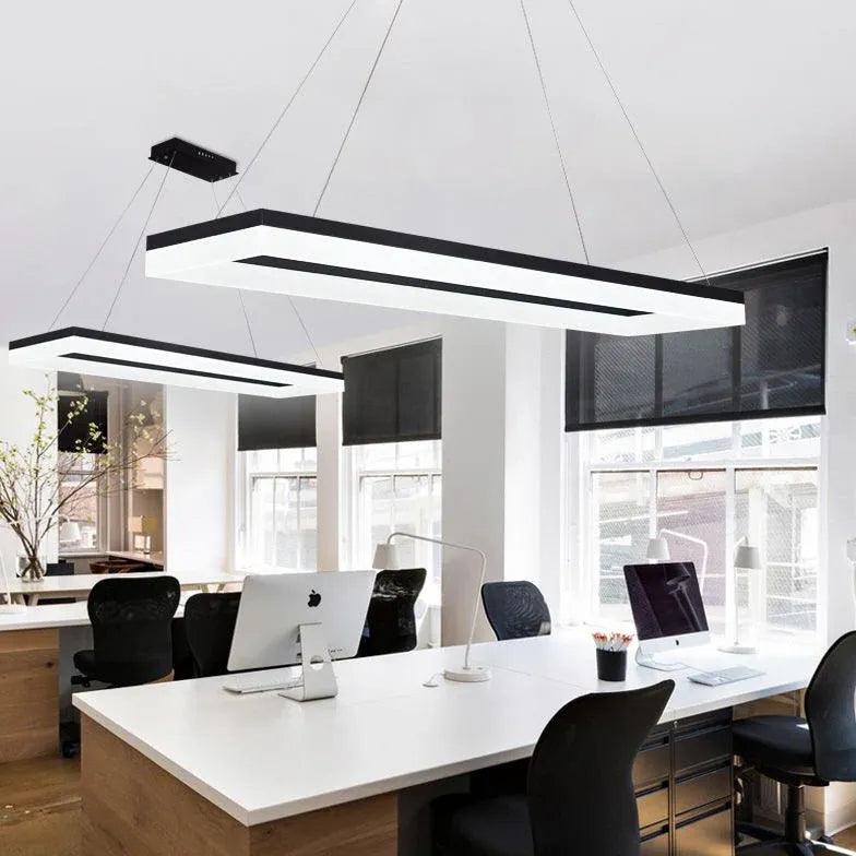 Modern Rectangular Led Office Pendant Lighting | boxzora