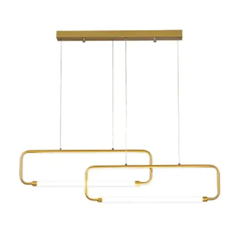 Minimalistyczna prostokątna lampa wisząca do jadalni | boxzora