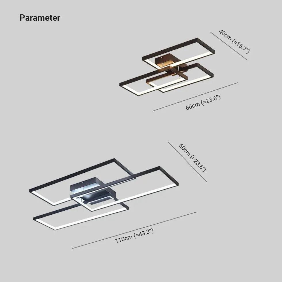 Modern Minimalist Square LED Ceiling Light for Dining Room | boxzora
