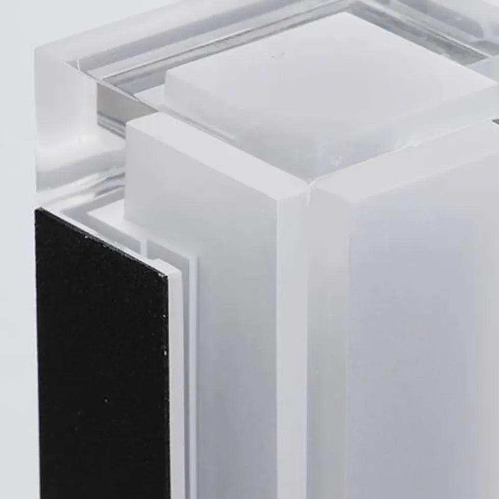 Minimalistiske vanntette svarte pullertlamper i akryl | boxzora
