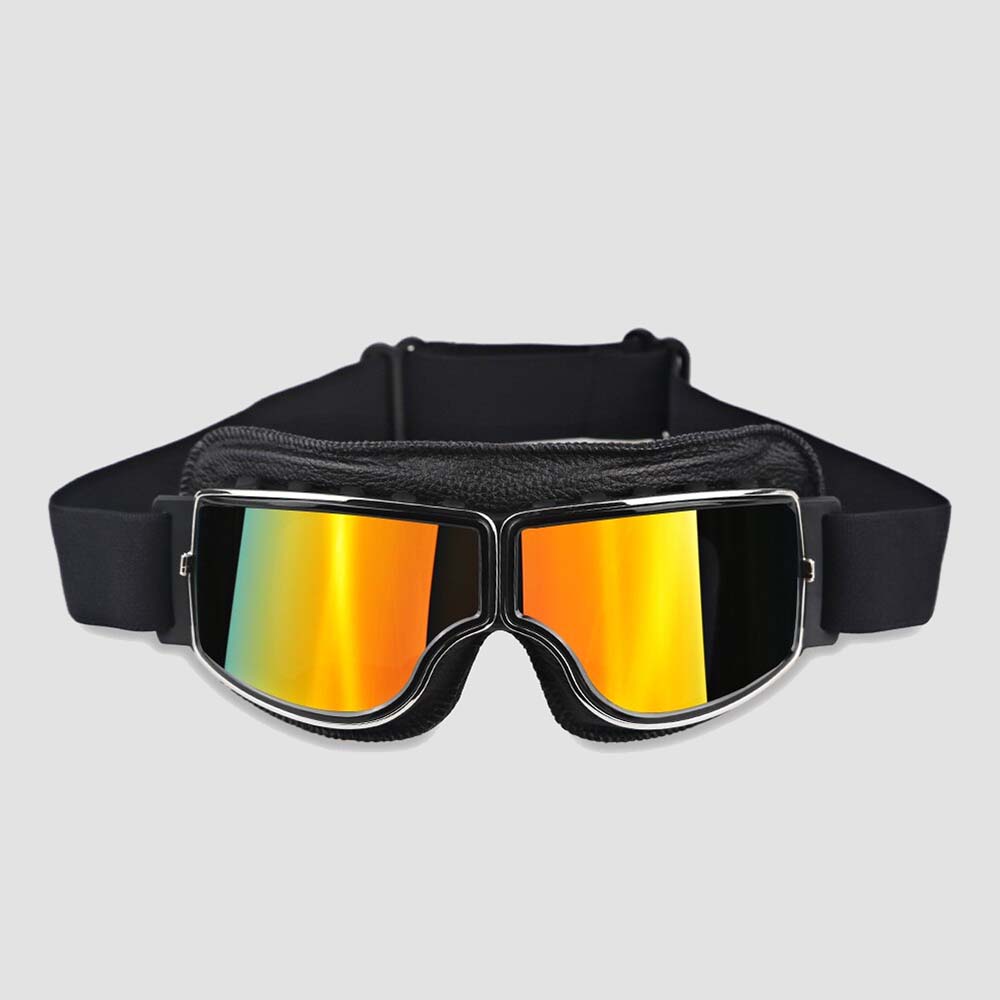 Street  Vintage Motorcycle Goggles — Ample Clearance for Eyeglass Compatibility